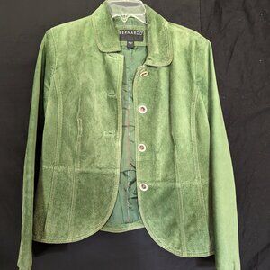 Bernardo green genuine leather jacket, size M